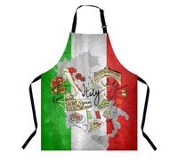 BGBDEIA Tablier de cuisine rétro grunge avec drapeau italien pour homme et femme, tablier de chef boulanger, tablier de cuisine, pâtisserie, jardinage, Drapeau italien rétro grunge, 27 X 31 Inch