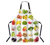 BGBDEIA Tablier de fruits et légumes réglable pour homme et femme, convient pour la cuisine, la serveuse, le chef, Fruits et légumes, 27 X 31 Inch