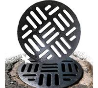 BGBZHMMEE Grille De Drainage Ronde D'évacuation 40cm 50cm 60cm Tranchée Extérieure, Crépine en Fonte pour Jardin Et Pelouse(40x3cm-15.7x1.2in)