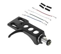 BGDIEAKIN for Au-dio Technica AT- 95E AT95E MM Cartouche magnétique Mobile 95E Stylet de Support de Cartouche for Platine Vinyle LP Lecteur de Disque phonographe(Black Bracket)