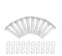 BGDIEAKIN Goupilles de Cisaillement et goupilles Fendues for Ensemble de souffleuse à Neige, métal 1/4 po x 1-1/2 po, Accessoires for Ensemble de souffleuse à Neige