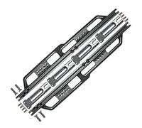 BGDIEAKIN Pédales de Simulation en Alliage, Garniture argentée, Plaque latérale Gauche et Droite for AX-IAL 1/6 SCX6 Wrangler 4WD(Dark Grey)
