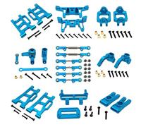 BGDIEAKIN Support de moyeu de Tasse de Direction en métal for MJX Hyper Go 12212, Ensemble de Liaison de Bras oscillant, pièces de Mise à Niveau de Voiture RC 1/12, Accessoires(Blau)