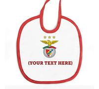 BgEurope Bavoir bébé personnalisé - Benfica Stars (logo + nom (jusqu'à 10 lettres)
