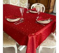 BGEUROPE Nappe - Anti-Tache - Ref. Christmas Stars - Rouge + Or - 150cm x 300cm