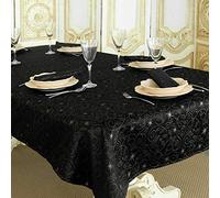 BGEUROPE Nappe - Antitache - Noir et Argent - Réf. Christmas Stars - 150cm x 250cm