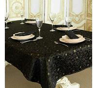 BGEUROPE Nappe - Antitache - Noir et Or - Réf. Christmas Stars - 150cm x 150cm