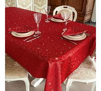 BGEUROPE Nappe - Antitache - Rouge et Argent - Réf. Christmas Stars - 150cm x 300cm