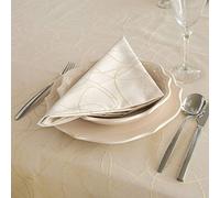 BGEUROPE Serviettes - Antitache - Beige - Réf. Golden Lines - 45cm x 45cm (Pack 6)