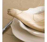 BGEUROPE Serviettes - Antitache - Beige - Réf. Lines - 45cm x 45cm (Pack 6)