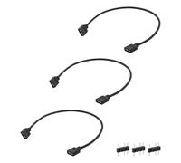Bgfaquri 3 Pièces Câble Extension ARGB 5V 3 Broches 50 cm, Rallonge Cable RGB 3 Pins, Hub Adaptateur RGB Splitter pour Ventilateurs PC et Bandes LED Adressables, Connecteur 3 Pin Mâle et Femelle