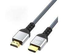 Bgfaquri Câble HDMI 2.1 Ultra Haute Vitesse 8K 60Hz 4K 120Hz 144Hz 48Gbps eARC DynamicHDR Dolby Vision VRR ALLM QFT Compatible TV Switch TV 8K Moniteur PC RTX Projecteur Fibre Nylon Tressé 1,5 m