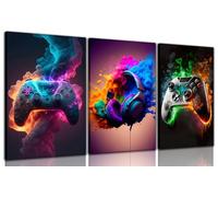 BGFCE Lot de 3 toiles murales encadrées sur le thème des jeux vidéo, affiches sur toile pour chambre d'adolescents et de garçons, 30,5 x 40,6 cm