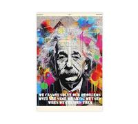 BGFER Poster Albert Einstein (21) sur toile - Décoration murale pour salon, chambre à coucher - 50 x 75 cm