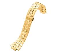 BGFFDSZ Bracelet de montre compatible avec Patek Philippe Nautilus 5711/5726, bracelet de montre en acier fin, convexe mâle, accessoires de montre en acier inoxydable, 25 mm(Gold)