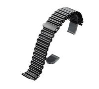 BGFFDSZ Bracelet de montre en acier inoxydable respirant métal Bonklip 20 mm 22 à dégagement rapide for homme(Black,22mm)