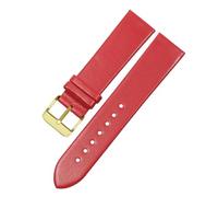 BGFFDSZ Bracelet de montre en cuir ultra-résistant, compatible avec les montres Huawei DW CK Tissot Casio, for tous les bracelets de montre, accessoires de bracelet souple(Red gold clasp,12mm)