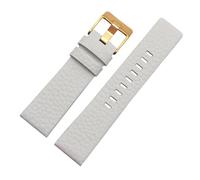 BGFFDSZ Bracelet de montre en cuir véritable compatible avec Diesel DZ7311 DZ7332 DZ7314 DZ1405 DZ4323, noir et marron, 22 mm, 24 mm, 26 mm, 28 mm, 30 mm(Silver Yellow,26mm)