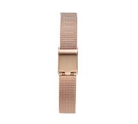BGFFDSZ Bracelet de montre en maille for femme, boucle acier inoxydable, bracelet ultra fin, petite taille, largeur: 6mm, 8mm, 10mm, 12mm, 14mm, 16mm(2102 Rose gold,10mm)