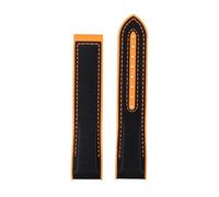 BGFFDSZ Bracelet de montre en nylon et silicone compatible avec Omega Seamaster 300 Observatory Ocean Universe 600 Quarter Orange 20 mm 21 mm 22 mm(Coal Black,22mm)