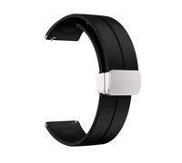 BGFFDSZ Bracelet de montre en silicone compatible avec Casio Swordfish MDV-106 MDV106 MDV-107 MTPVD01 Water Ghost 5374, bracelet de sport en caoutchouc de 22 mm(Black-silver)