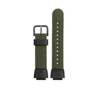BGFFDSZ Bracelet de montre en toile de nylon étanche, compatible avec les modèles Casio AE1200, AE-1200WHB, F-91w, AQ-230, A158, A159, MCW200, 18 mm(Army green-black)