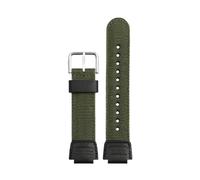 BGFFDSZ Bracelet de montre en toile de nylon étanche, compatible avec les modèles Casio AE1200, AE-1200WHB, F-91w, AQ-230, A158, A159, MCW200, 18 mm(Army green-silver)