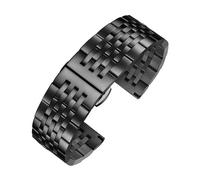 BGFFDSZ Bracelet de montre incurvé en acier inoxydable compatible avec les bracelets de montre Casio, Tissot et Seiko de 12, 13, 14, 15, 16, 17, 18, 19, 20, 21 et 22 mm.(Black,20mm)