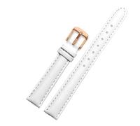 BGFFDSZ Bracelet de rechange en cuir for montre connectée Garmin Lily2, 14 mm, compatible avec la nouvelle montre connectée Lily2 for femme.(White-rosegold)