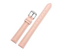 BGFFDSZ Bracelet de rechange en cuir for montre connectée Garmin Lily2, 14 mm, compatible avec la nouvelle montre connectée Lily2 for femme.(Light pink-silver)