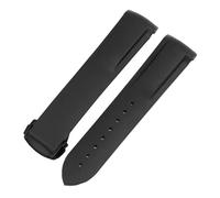 BGFFDSZ Bracelet en caoutchouc étanche compatible avec la montre Hamilton Khaki Navy Frogman H77605135, bracelet incurvé à boucle déployante silicone(Black A,20mm)