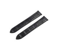 BGFFDSZ Bracelet en cuir 18 mm, 20 mm, 22 mm, compatible avec les montres Omega Cartier Tank Solo et Speed Seamaster, fermoir noir et marron(Black-No Buckle,18mm)