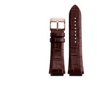 BGFFDSZ Bracelet en cuir de vache compatible avec les bracelets de montre Guess W0247G3 W0040G7/0040G3, 22 mm, bleu, noir et marron(Brown rose gold)