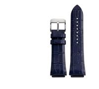 BGFFDSZ Bracelet en cuir de vache compatible avec les bracelets de montre Guess W0247G3 W0040G7/0040G3, 22 mm, bleu, noir et marron(Blue silver clasp)