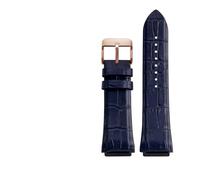BGFFDSZ Bracelet en cuir de vache compatible avec les bracelets de montre Guess W0247G3 W0040G7/0040G3, 22 mm, bleu, noir et marron(Blue rose gold)