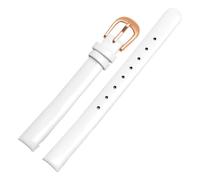 BGFFDSZ Bracelet en cuir véritable de 10 mm compatible avec les montres à quartz Calvin Klein Bent, noir, marron, bleu et blanc, for femmes K43231CS et K43232(Bright white rg)