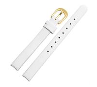BGFFDSZ Bracelet en cuir véritable de 10 mm compatible avec les montres à quartz Calvin Klein Bent, noir, marron, bleu et blanc, for femmes K43231CS et K43232(White g)