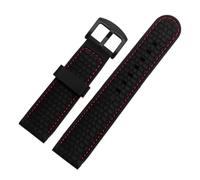 BGFFDSZ Bracelet sport en silicone compatible avec les montres MidoTissot Omega (20 mm, 22 mm, 24 mm), bracelet en caoutchouc noir et orange, compatible avec les accessoires Huawei et Samsung.(Black r