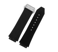 BGFFDSZ Bracelets de montre compatibles avec BIG BANG, bracelet étanche en silicone for homme, caoutchouc(Black-silver-B)