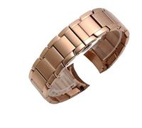 BGFFDSZ Bracelets de montre en acier inoxydable compatibles avec Armani AR2452, AR2453, AR2448, boucle papillon, noir, argent, or rose(Rose gold)