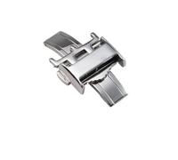 BGFFDSZ Compatible avec les accessoires de boucle de bracelet de montre Longines L2 L3 L4 L5, boucle déployante en or rose, fermoir papillon à double pression, 14 mm, 16 mm, 18 mm(Silver,16mm)