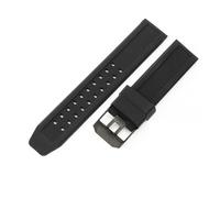 BGFFDSZ Forluminox 20 23 mm Noir Silicone Durable Compatible avec Hommes Femmes 3051 3150 3080 8800 Bracelets de Montre en Caoutchouc Antiallergique(Black-Black-K18,20mm)