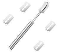 Bgfuni Lame Boulanger, Couteau de Boulanger et 5 Pcs Lames, Lame a Pain Boulanger, Grignette Lame a Pain Porte Lame Boulanger pour Grigner Pâte Graver Pain Cuisine Accessoire de Boulangerie (A)