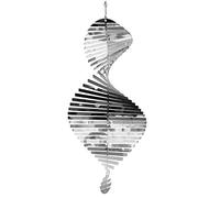 BGGG Moulins à vent 3D en acier inoxydable Résistant à la décoloration Argenté pour cour et jardin, intérieur ou extérieur