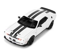 BGHSCA Compatible avec le modèle de voiture Dodge Challenger SRT Hellcat, 1:22, jouet Die-Cast avec son et lumière, Pull Back modèle de véhicule pour adultes et enfants (blanc)
