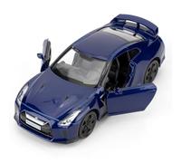 BGHSCA Nissan GTR R35 Diecast Supercar à l'échelle 1:36, en alliage de zinc, véhicules à tirer, pour garçons et filles, cadeau (bleu)