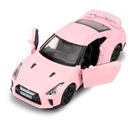 BGHSCA Nissan GTR R35 Diecast Supercar à l'échelle 1:36 - Jouet en alliage de zinc - Véhicules Nissan GTR - Jouet pour garçons et filles - Cadeau (rose)