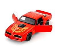 BGHSCA Pontiac Firebird Trans Am 1/32 - Voiture miniature moulée sous pression avec son et lumière - Jouet de collection pour enfants et adultes - Cadeau d'anniversaire - Rouge