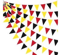 BGHYJKOL Fanions Guinguette 10m Red Yellow Black Bunting Flags 20x30cm Plastic Party Decor(3 PCS)