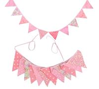 BGHYJKOL Fanions Guinguette 3.2M Multicolor Fabric Bunting 12 Pennant Flags Wedding Party Decor Home Carnival Garland(NO075)
